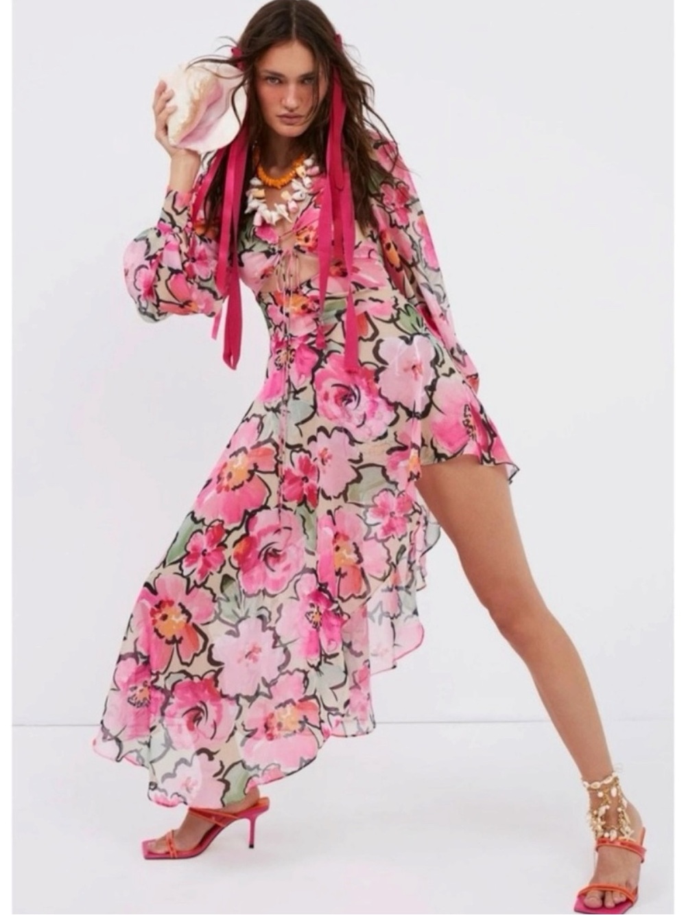 For Love & Lemons Tiana Midi Dress Size Small NWT